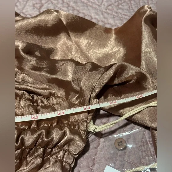 Elegant Metallic Long Sleeve Dress - Picture 8 of 15